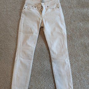 J crew toothpick ecru color jean